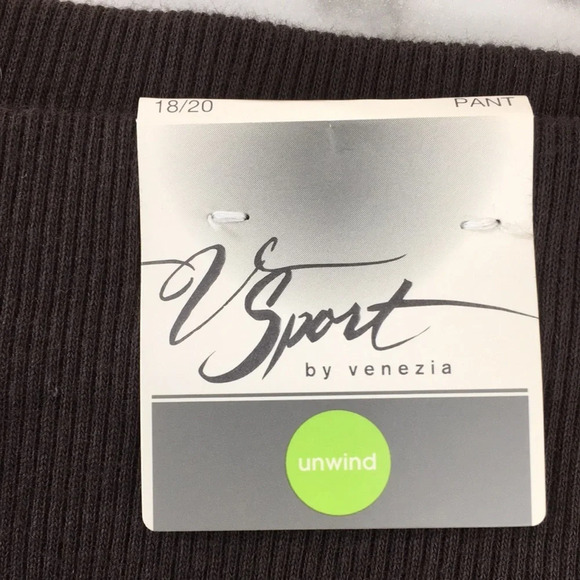 V Sport By Venezia Lane Bryant Unwind Brown Knit Sweat Pants Womens 18/20 Cotton - Picture 14 of 16